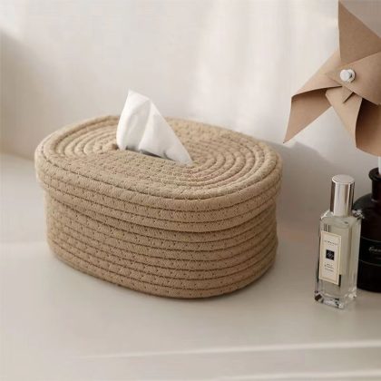 Cotton Rope Woven Tissue Box